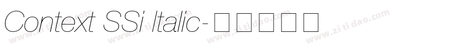Context SSi Italic字体转换